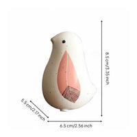 Ceramic Bird Figurine Cute Cartoon Bird Ornament Compact Decor