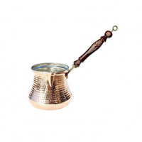 Handmade Turkish Cezve Tin-Lined Hammered Cezve Pouring Lip Copper Ibrik Stovetop Safe for over a Flame