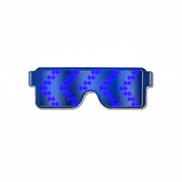LED Glasses USB Charging Dynamic Display Glasses Event Attention Grabber Flashing Sunglasses for Game Events, Concerts, Anime Conventions