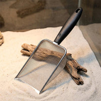 Stainless Steel Mesh Sand Sifter for Hamster and Litter, Chinchilla Sand Sifter for Litter Tray, Flat Rim Corner Cleaning Tool