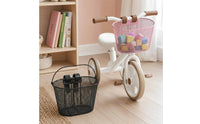Reinforced Rim Children's Bike Basket Painted Finish Kids Cycle Basket