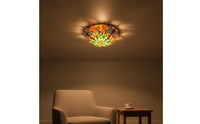 Ultra-Thin Dragonfly Ceiling Light Luxury Design Stained Glass LED Ceiling Light Stained Glass Lamp for Bedroom, Hallway, Children's Room