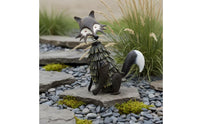 Metal Wildlife Figure Sculpture Decorative Canine Figurine Unique Metal Figurine for Gardeners, Patio, Yard