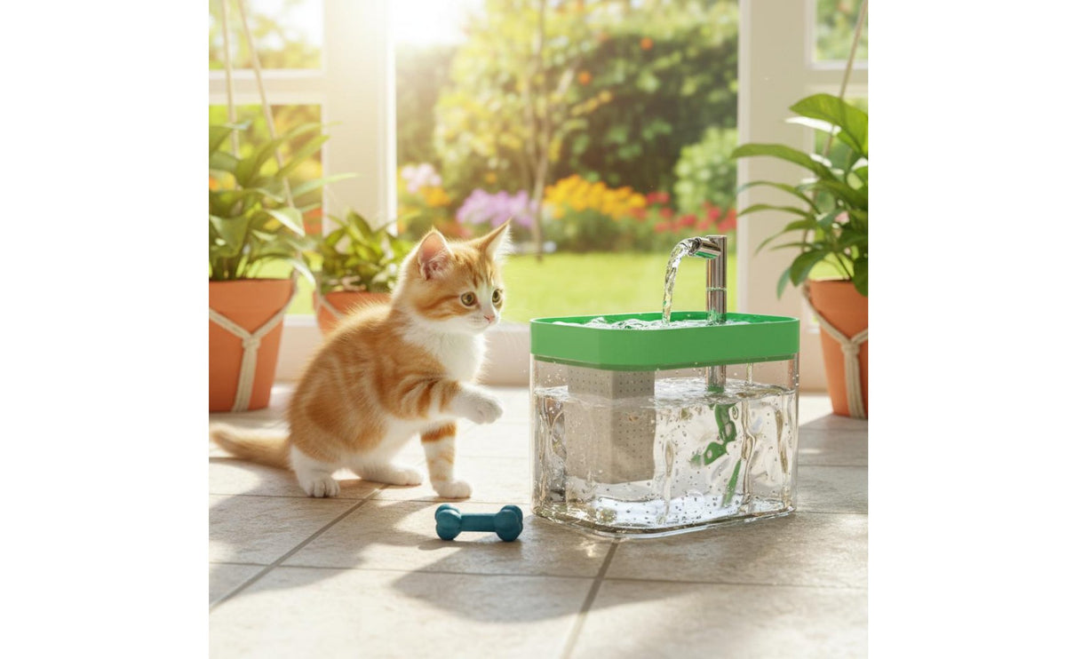 Cat Drinking Dispenser Quiet Automatic Pet Water Dispenser Multi-Layer Filtration Circulating for Cat, Kittens