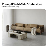 Straightrear Wooden Couch New Chinese design Sofa Song era Aesthetic Living Room Seating for Office Workers, Students, Lounge Area, Study, Bedroom