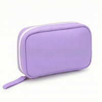 Travel Organizer Pouch with Transparent Pockets Compact Storage Pouch Rigid