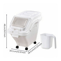 Food Storage Bin with Clear Lid Lidded Rice Bin Plastic for Home Cooks