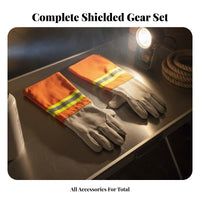 5 Pieces Heat Insulated Woodland Firefighting Suit Set Safety Certified Wildland Firefighter Gear Reflective Strips Fire Retardant Clothing Set Breathable for Firefighters, Emergency Responders, Wildfire Suppression, Manufacturing Plants