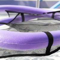 Comfortable Water Floating Chair with Mesh Seat Detachable Pool Lounger with Mesh Seat High-Density Foam Pool Lounger with Arm Rings Solid-Core for Adults, Vacation