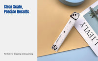 Cartoon Panda Acrylic Ruler, Straight Ruler, Cute Stationery for Students, Office Drawing Tool, Creative Souvenir, Random Design