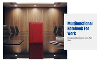 Business Loose-Leaf Notebook, Manager Organizer with Fastener, Calculator, Custom Logo Printing, Multi-Functional Planner,