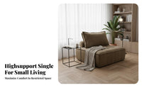 High supportrest Armless Block Chair Italian Light Luxury Armless Single Sofa Modern Minimalist design Living Room Seating Soft Upholstery for Apartment Dwellers, Homeowners, Individuals, Small Spaces, perusing corner, Bedroom, Office