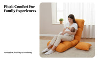 Removable and Washable Cover Adjustable Backrest Lounger Comfortable Armrests Adjustable Padded Lounger Multi-Functional Lazy Sofa Ergonomic Support for New Mothers, Students, Young Adults, Bay Window, Nursing, Living Room, Small Apartments