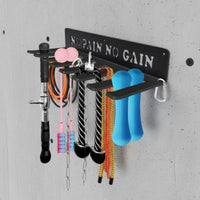 8-Hook Storage Hanger Tilted Prong Engineered Wall Mount Gym Storage Rack Mounting Hardware Included Wall Mount Gym Rack