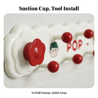 Easy Installation Suction Cup Hook Rack Strong Load-Bearing Drill-Tool-Less Wall Hanger Dopamine Decor for Women, Bathroom, Behind Door