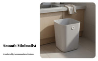 Square Plastic Trash Can Easy to Clean Lidless Garbage Bin Simple Paper Basket Minimalist Design Waste Bin with Bag Holder