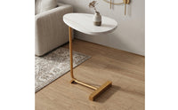 C-Shaped Side Table Space-Saving Sofa Side Table Compact for Living Room, Bedroom