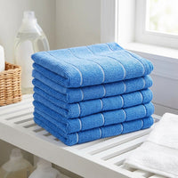 Large 45cm x 65cm Microfibre Cloth and Microfibre Towel, Thickened Striped Cleaning Cloth, High Absorbency for Kitchen, Car Wiping and Bathing