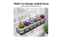 Decorative Balcony Hanging Rack Space-Saving Hanging Railing Planter Long-Lasting Balcony Flower Pot Holder Easy to Clean for Patio, Windowsill