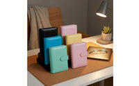6 Pieces A6 Binder with Pockets Leather-Look Refillable Notebook Binder Loose-Leaf Notebook Reusable Refillable Journal Compact