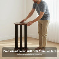 Shock-Absorbing Design Speaker Anti-Vibration Platform Stable Structure Floor Speaker Stand Strong Load-Bearing Modern Audio Platform Solid Construction for Audiophiles, Home Theater, Living Room, Study