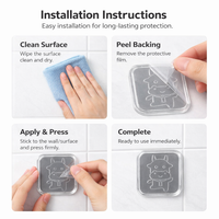 PU Cabinet Door Reusable Refrigerator Door Shock Absorber, Silent Door Stopper Cushion Pads Anti-Collision Pads for Furniture Drawers Walls