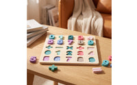 Educational Wooden Number Puzzle Early Learning Number Puzzle Chunky Math Board Solid Wood for Preschoolers, Toddlers, Homeschool, Classroom