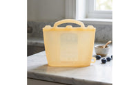 Silicone Tote Waterproof Tote Bag with Handle Translucent Silicone Bag for Beach, Pool, Travel