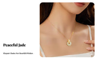Jade Look Necklace Wheat Ear Peace Buckle Meaningful Charm for Birthdays