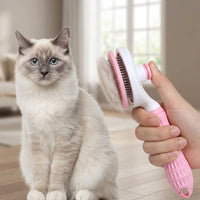 Cat Brush and Pet Hair Remover for Dog Grooming, Self Cleaning Slicker Hair Removal Tool, Gentle Grooming Comb, Short Haired Pet Care Set