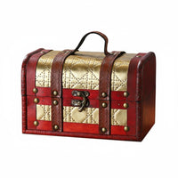 Wooden Treasure Chest Lockable Vintage Wooden Treasure Chest Portable
