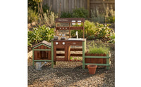 Wooden Outdoor-Pretend Kitchen Storage Space Pretend Cooking Playset Round Knobs Infant Toy