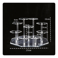 Acrylic Display Stand Space-Saving Stepped Display Stand 3 Tiered Perfume Organizer for Collectors