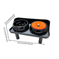 Adjustable Dog Feeding Table with Bowls Stable Feeding Station with Removable Bowls Indoor Raised Pet Feeder for Fast Eaters, Kitchen