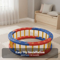 Multi-Functional Quarter Circle Climbing Frame Colorful Curved Play Ladder Kids Balance Arch for Toddlers, Children with Special Needs, Playroom, Sensory Room, Kindergarten, Daycare