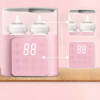 Sterilizing Baby Bottle Warmer with Sterilizer Multifunctional Double Bottle Warmer Fast Heating Appliance Digital for Parents, Newborns, Nursery, Kitchen, Home
