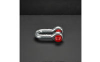 Shackle with Red Pin Compact Bow Shackle Textured Clevis for Riggers, Mechanics, Rigging, Towing, Workshops