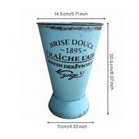 Ice Cream Container Planter with Base Rustic Container Vase Decorative Print