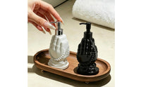 Sculptural Buddha's Hand Soap Dispenser Decorative Hand-Shaped Pump Bottle Silver Pump Dispenser