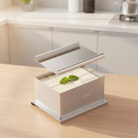 Easy to Use Stainless Steel Tofu Mold Safe Tofu Mold with Press Plate Efficient Kitchen Tool Mess-Messless for Vegans