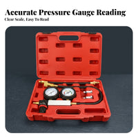 Flexible Hose Hard Cylinder Compression Tester Automotive Troubleshooting Case Pressure Test Kit