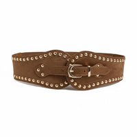 Wide Elastic Waist Belt Soft Touch Suede Waist Belt Fashion Accessory for Outfit Styling, Daily Wear