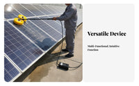 Soft Bristles Solar Panel Cleaning Machine Multi-Functional Photovoltaic Panel Washer Powerful Drive Unit Telescopic Double Brush Cleaner Lightweight for Maintenance Professionals, Commercial Property Managers, Greenhouses, Storefronts, Rooftops