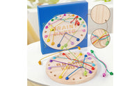 Wooden Rope Puzzle Board Game Brain-Teasing Wooden Rope Puzzle Untangling Game Reasoning Elastic for Children, Home, Classroom