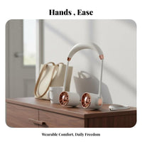 Foldable Wearable Neck Fan Long-Lasting Battery Hands-Unrestricted Personal Fan Lightweight Low Noise for Travel, Outdoor, Sports, Office