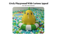 Multi-Activity Inflatable Castle sphere Pit Compatible Multi-Activity Obstacle Course Includes Slide and Seesaw vividly Colored