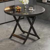 Foldable Design Collapsible Cafe Table Weather-Resistant Household Furniture Indoor & Outdoor Versatility Space-Saving for Small Families, Apartment Dwellers, Balcony, Garden, Backyard, Kitchen