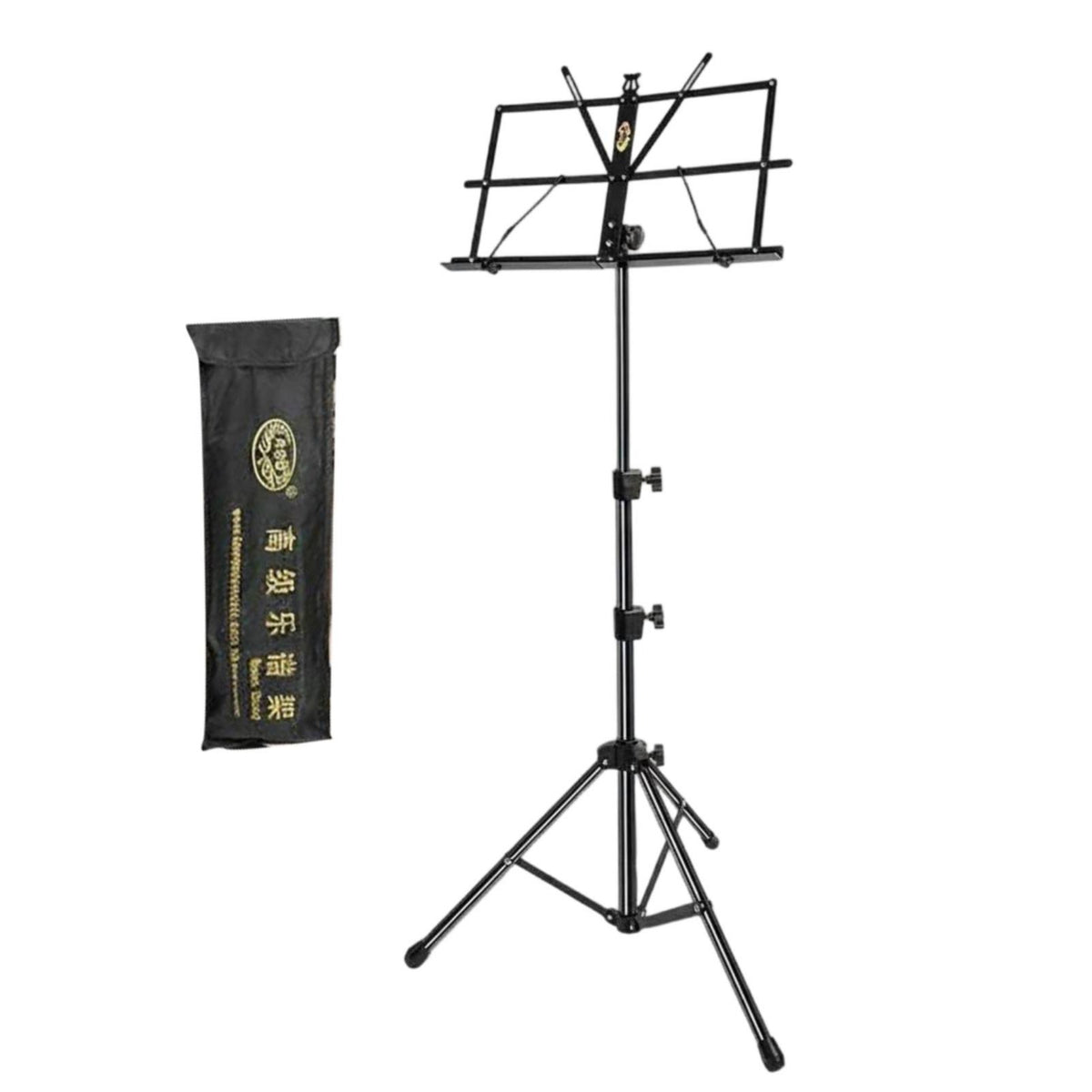 Adjustable Height Music Stand Includes Carrying Bag Foldable Music Stand Heavy Duty Musical Instrument Accessory for Performance