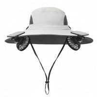 Adjustable Size Solar Powered Fan Hat Lightweight Solar Fan Hat Breathable Mesh Windproof Chin Strap for Fishers, Hikers, Gardeners, Fishing, Hiking, Camping, Gardening
