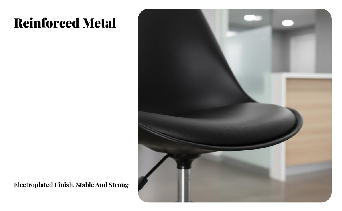 rotating Function Adjustable Lowrear Round Stool Comfortable padding Hydraulic height-adjustable Seat Ergonomic posterior supportrest Counter Chair Sturdy Base for Receptionists, Office Workers, Reception Area, Home, Salon, Bedroom